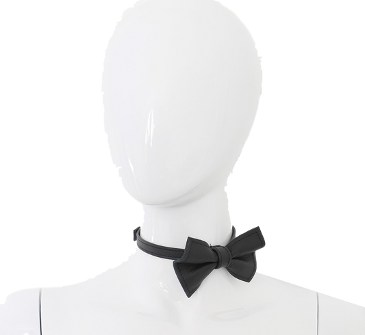 Collier en cuir avec Noeud Papillon
