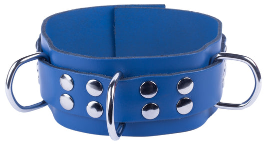 Collier en cuir Ultra Bleu