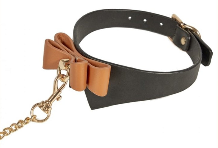 Collier et Laisse Butler Noir et Marron