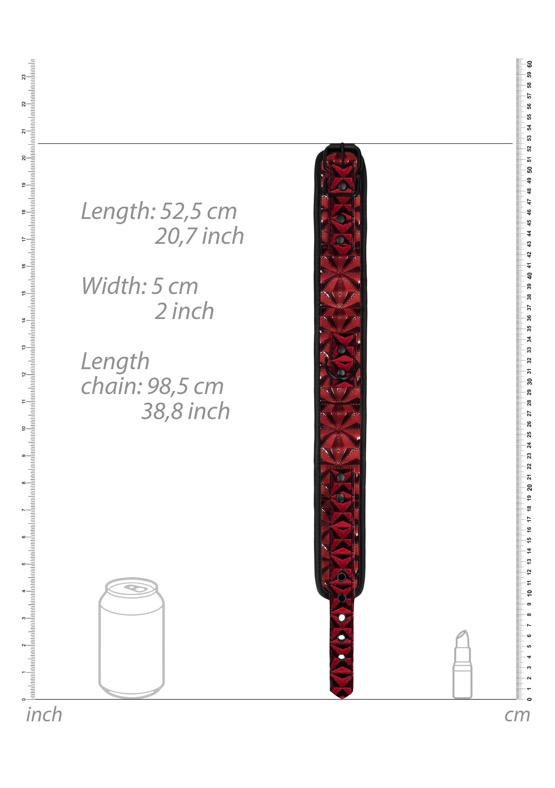 Collier et Laisse Luxury Rouge