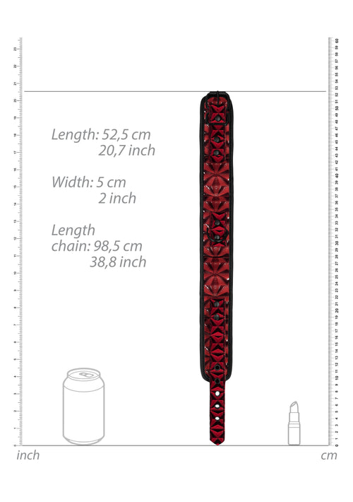 Collier et Laisse Luxury Rouge