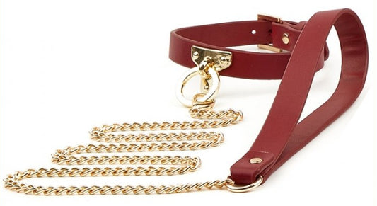 Collier et Laisse Sclave Rouge