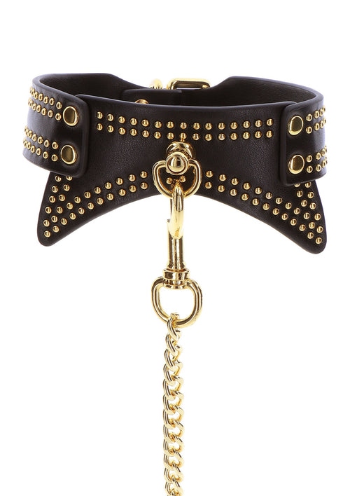 Collier et Laisse Studded Vogue Noir