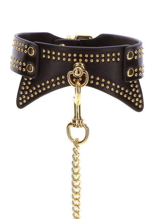 Collier et Laisse Studded Vogue Noir