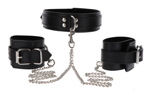 Collier et Menottes de poignets Heavy Taboom Noir