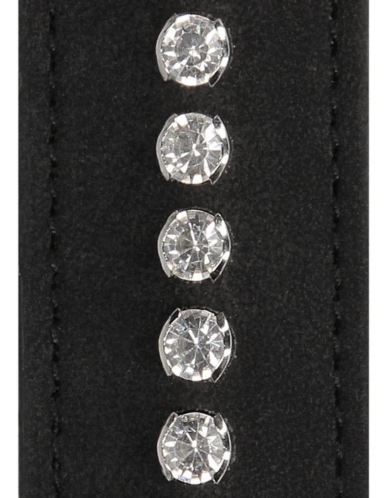 Collier-Laisse à Strass Diamond Studded Noir