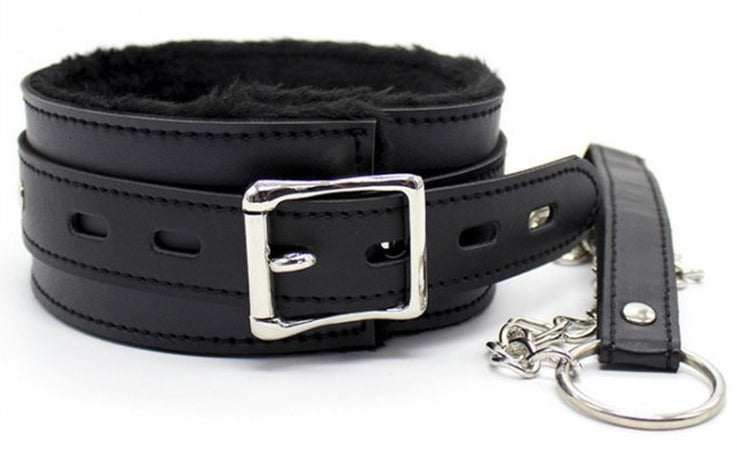 Collier Laisse FUR Noir