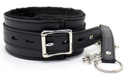 Collier Laisse FUR Noir