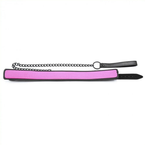 Collier Laisse Noir - Rose