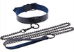 Collier-Laisse Punk Bleu marine