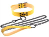 Collier-Laisse Punk Jaune