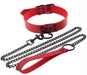 Collier-Laisse Punk Rouge
