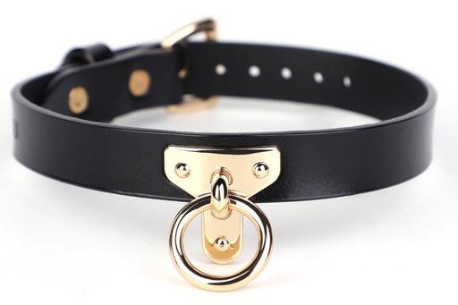 Collier-Laisse Tee Ring Noir