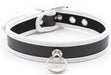 Collier O Ring Simili Noir-Blanc