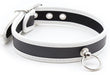 Collier O Ring Simili Noir-Blanc