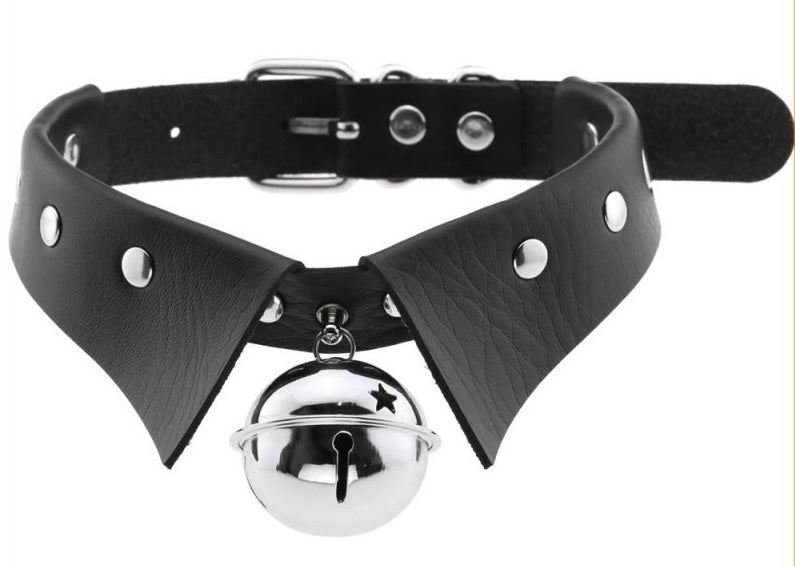 Collier ras de cou avec Grelot Jing Noir