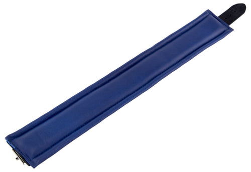 Collier rembourré en cuir 3 Anneaux D Bleu