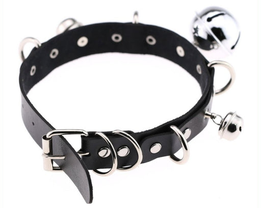 Collier sexy avec Grelots Noir