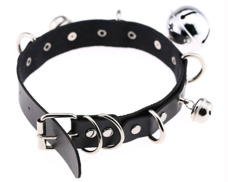Collier sexy avec Grelots Noir