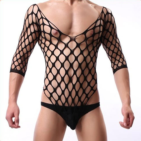 Combi Filet avec Chaussettes Noir