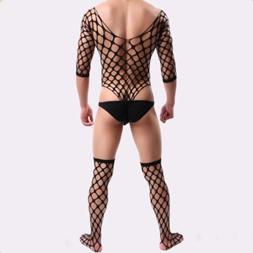Combi Filet avec Chaussettes Noir
