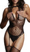 Combi sexy Contrast Suspender Noir