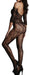 Combi sexy Lace Sleeved Noir
