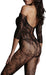 Combi sexy Lace Sleeved Noir