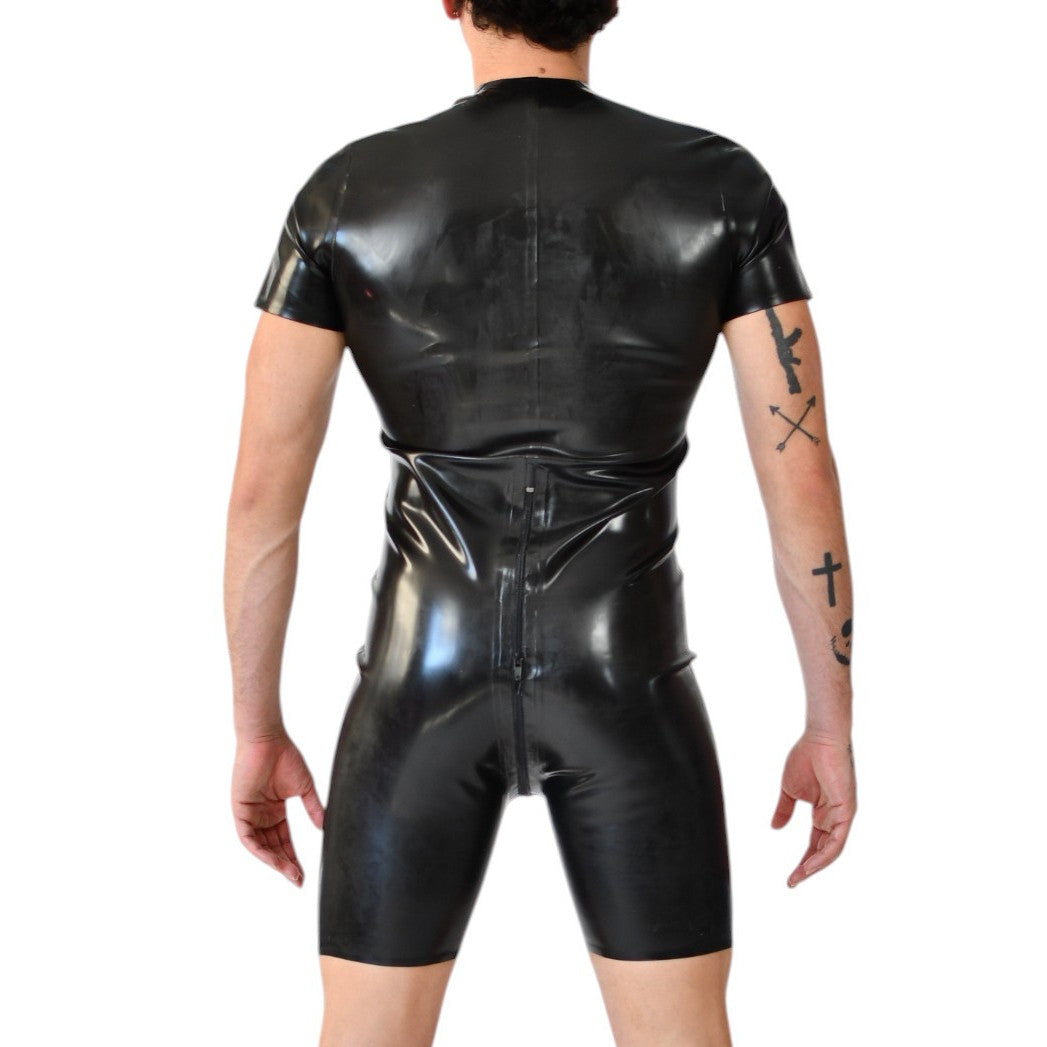 Combi-Short en latex Xrub avec Zip Noir