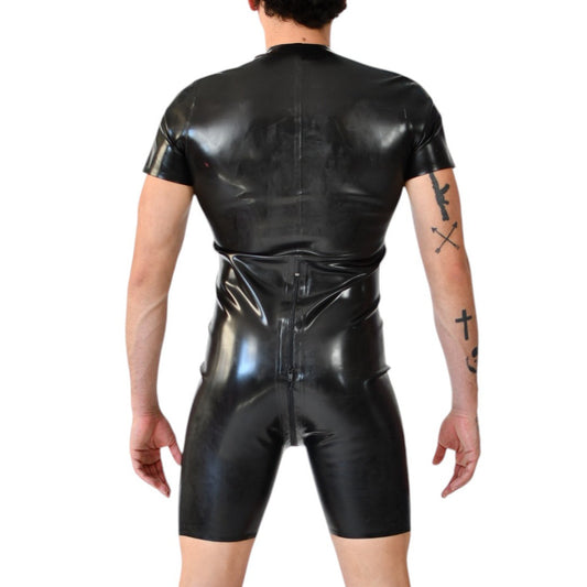 Combi-Short en latex Xrub avec Zip Noir