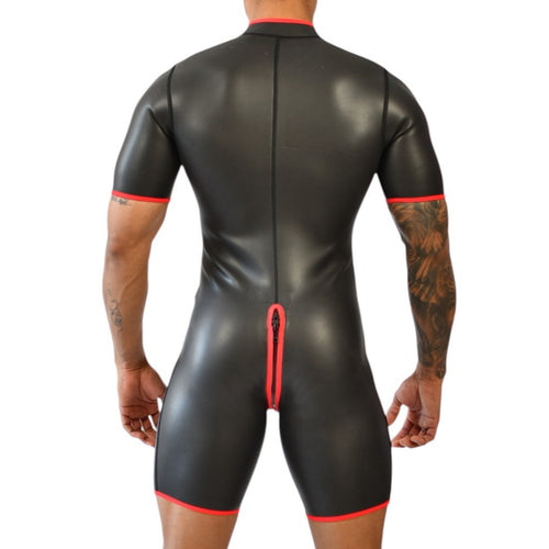 Combi-Short en néoprène Xrub Zip Avant/Arrière Noir-Rouge