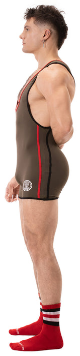Combi Singlet Allan Kaki-Rouge
