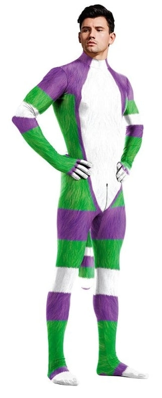 Combinaison Cosplay Cartoon Blanc-Vert-Violet