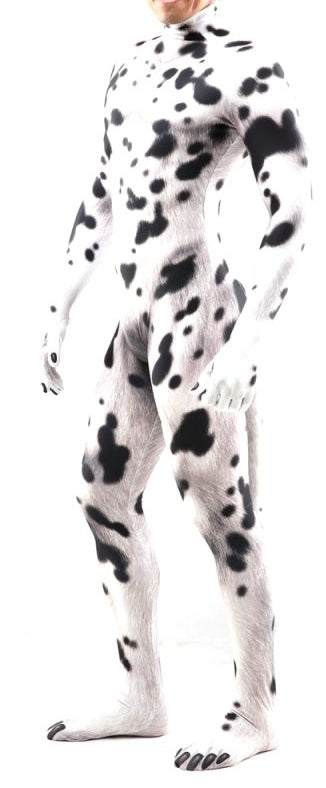 Combinaison Cosplay Chien Dalmatien Noir-Blanc