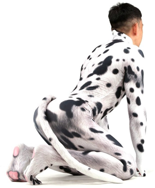 Combinaison Cosplay Chien Dalmatien Noir-Blanc