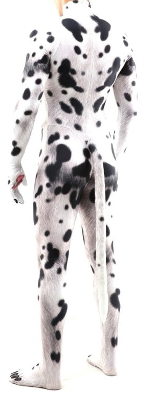 Combinaison Cosplay Chien Dalmatien Noir-Blanc