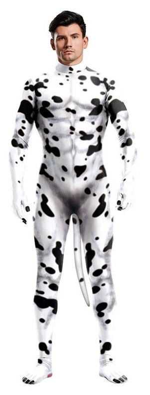 Combinaison Cosplay Chien Dalmatien Noir-Blanc