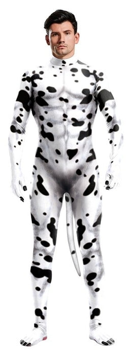 Combinaison Cosplay Chien Dalmatien Noir-Blanc
