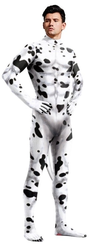 Combinaison Cosplay Chien Dalmatien Noir-Blanc