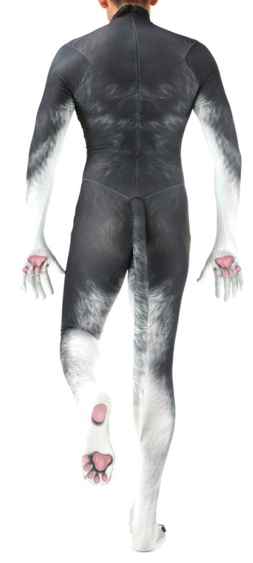 Combinaison Cosplay Chien Husky Gris