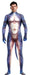 Combinaison Cosplay Dinosaure Raptus Bleu-Blanc