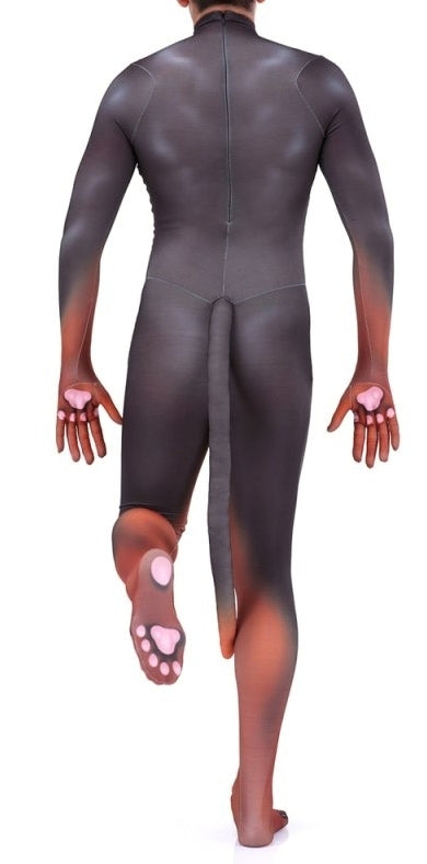 Combinaison Cosplay Doberman Noire et Feu