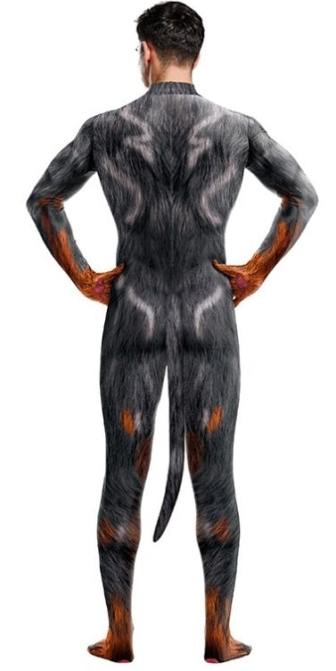 Combinaison Cosplay Loup sexy Wolf Man Noir-Feu