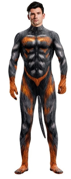 Combinaison Cosplay Loup sexy Wolf Man Noir-Feu