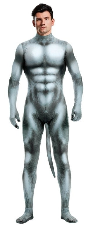Combinaison Cosplay Loup Wolf Gris