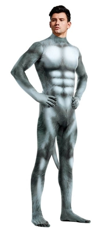 Combinaison Cosplay Loup Wolf Gris
