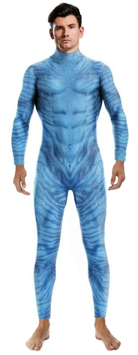 Combinaison Cosplay Sous les mers Fish Bleue