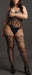 Combinaison motifs floraux Grande Taille Anabella - Noir