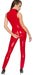 Combinaison Vinyl Overall Zip V Rouge