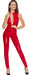 Combinaison Vinyl Overall Zip V Rouge